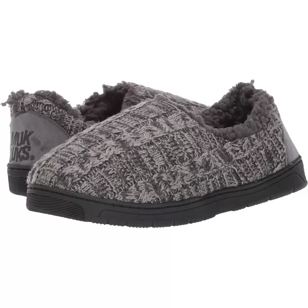 MUK LUKS Mens John SlippersCinderDark Grey Heather