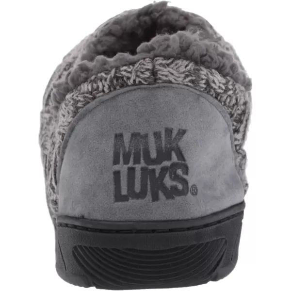 MUK LUKS Mens John SlippersCinderDark Grey Heather