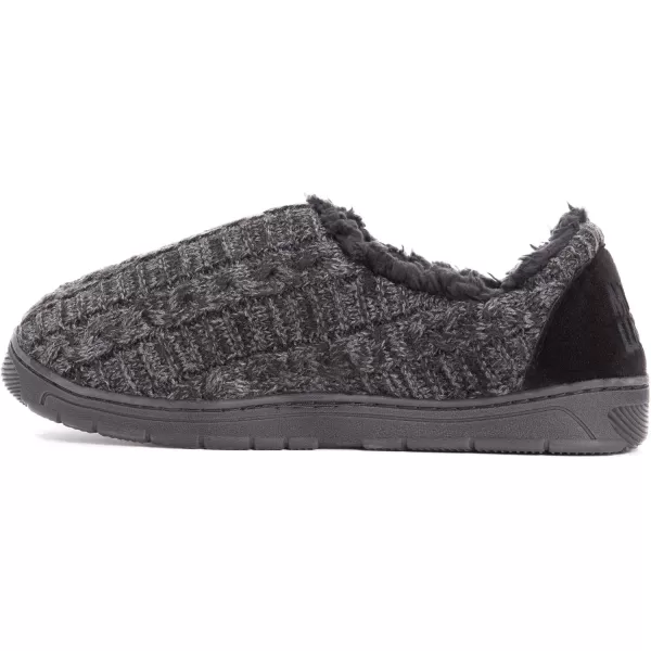 MUK LUKS Mens John SlippersEbonyDark Grey Heather