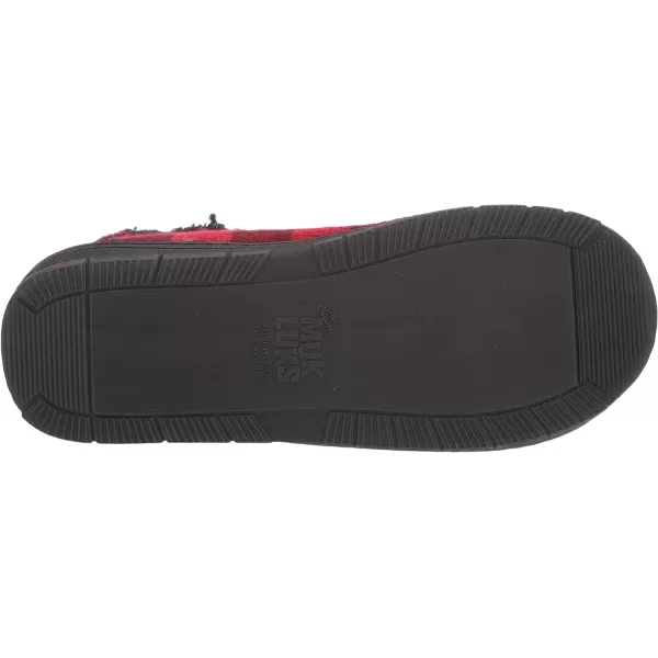 MUK LUKS Mens John SlippersRedBlack