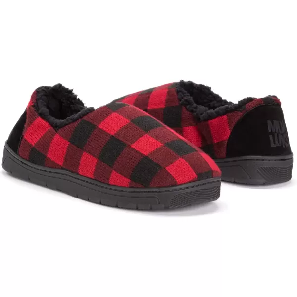 MUK LUKS Mens John SlippersRedBlack