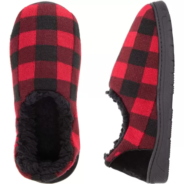 MUK LUKS Mens John SlippersRedBlack