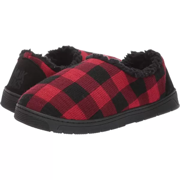 MUK LUKS Mens John SlippersRedBlack