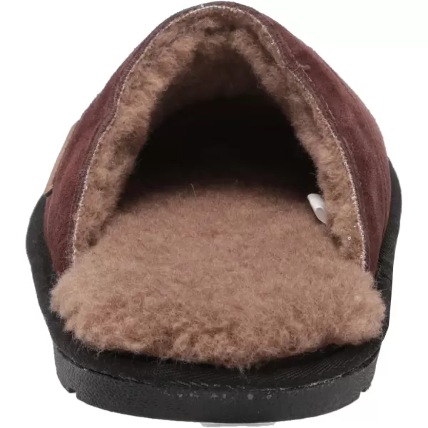 MUK LUKS Mens Leather Goods Abbott SlipperMahogany