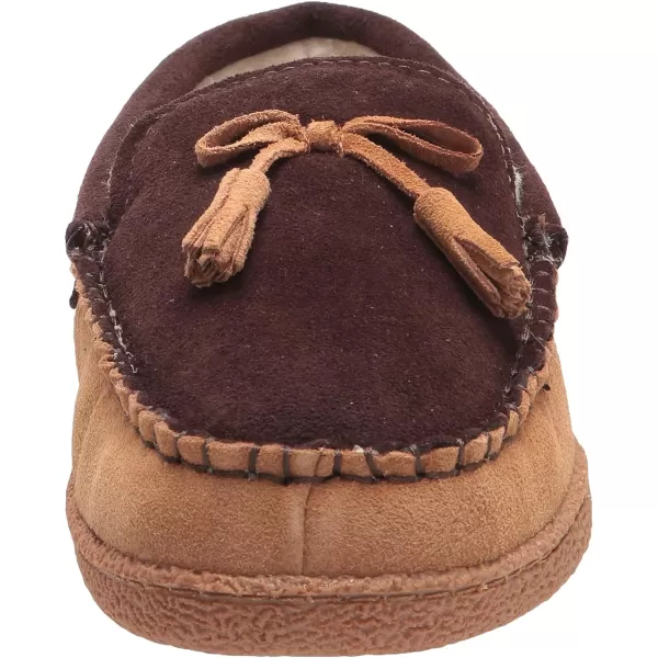 MUK LUKS Mens Leather Goods Talan SlipperCamel