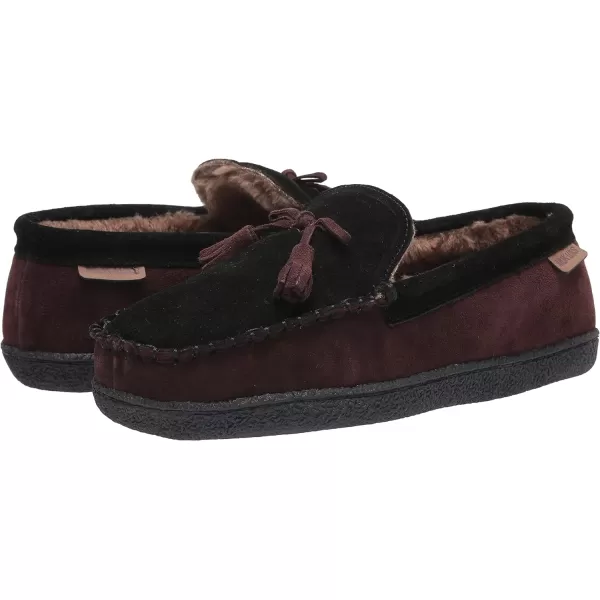 MUK LUKS Mens Leather Goods Talan SlipperDark Mahogany