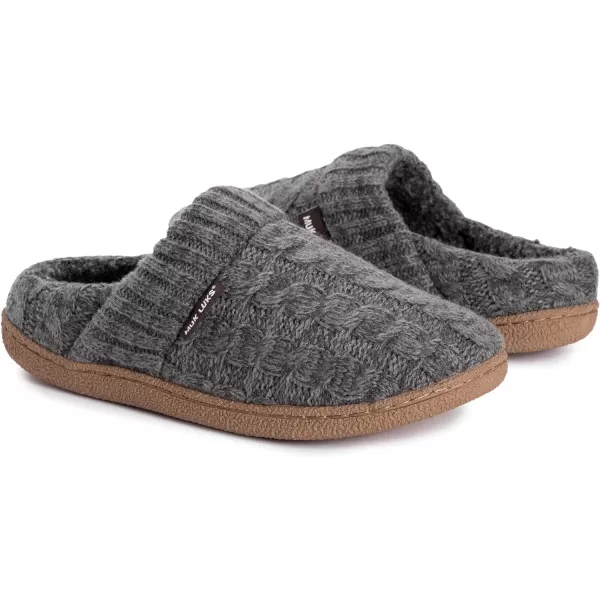 MUK LUKS Mens Marcel SlipperDark Grey Heather