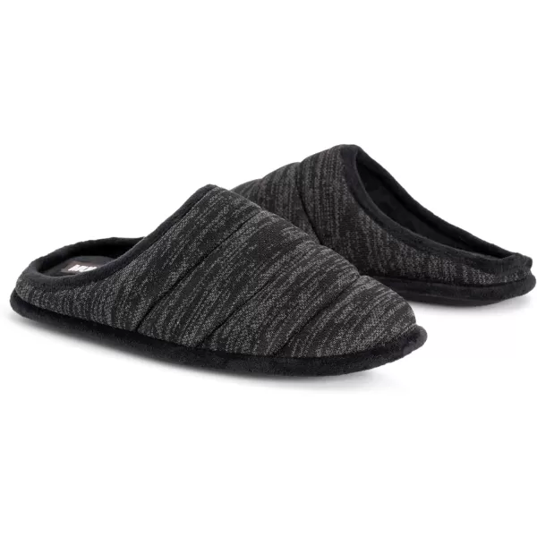 MUK LUKS Mens Marcus Clog SlippersEbonyCharcoal Marl