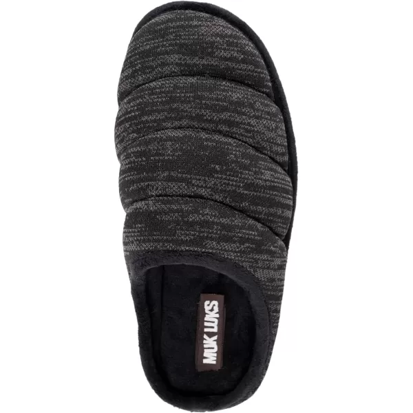 MUK LUKS Mens Marcus Clog SlippersEbonyCharcoal Marl