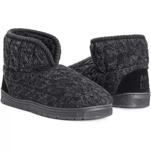 MUK LUKS Mens Mark SlipperEbonyGrey