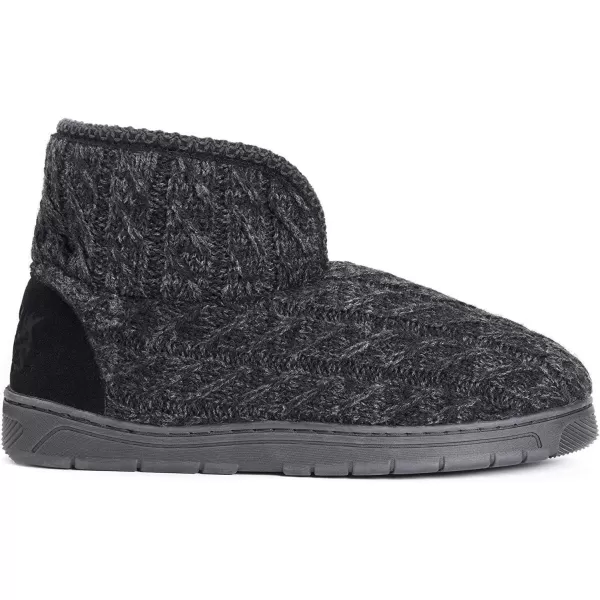 MUK LUKS Mens Mark SlipperEbonyGrey