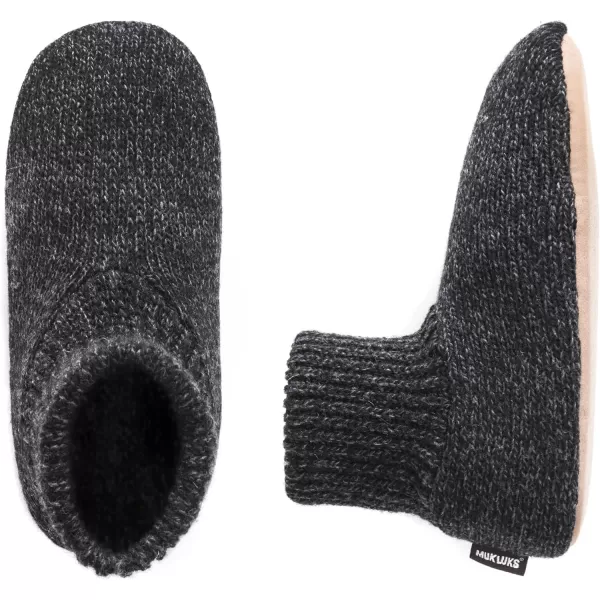 MUK LUKS Mens Morty Ragg Wool SlipperBlack