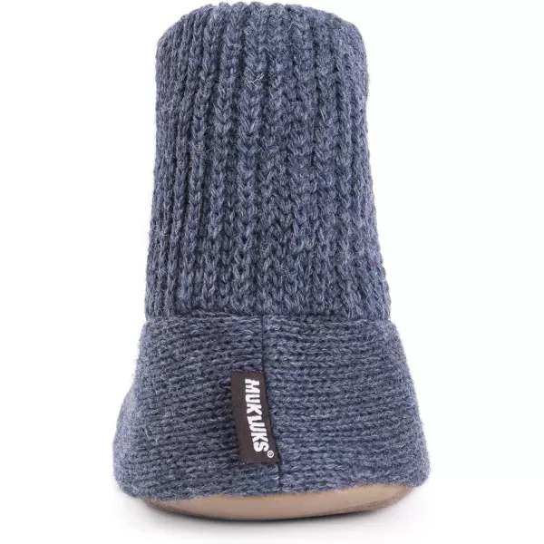 MUK LUKS Mens Morty Ragg Wool SlipperBlue