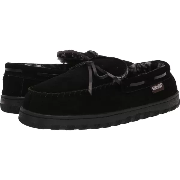 MUK LUKS Mens Paul Suede Moccasin SlipperBlack