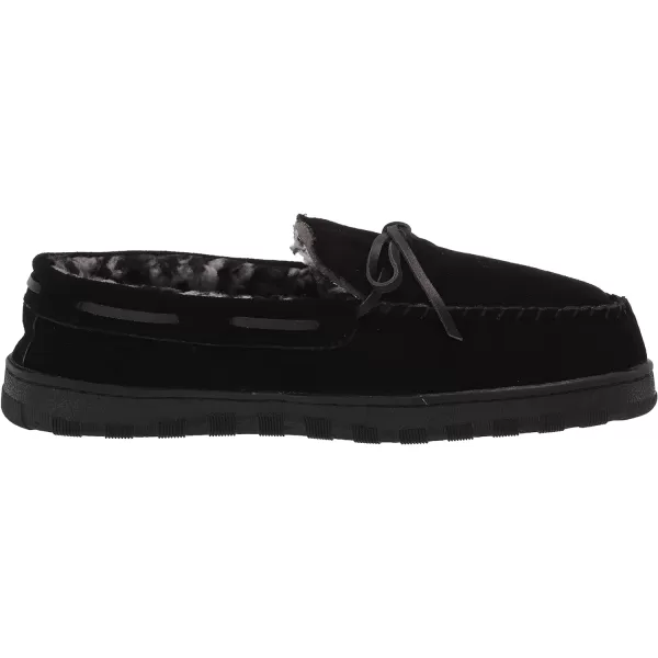 MUK LUKS Mens Paul Suede Moccasin SlipperBlack