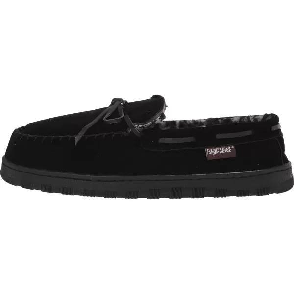 MUK LUKS Mens Paul Suede Moccasin SlipperBlack