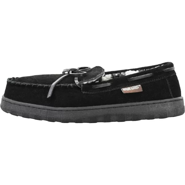 MUK LUKS Mens Paul Suede Moccasin SlipperBlackBrown Buffalo