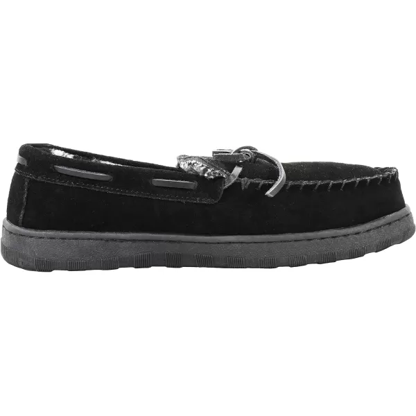 MUK LUKS Mens Paul Suede Moccasin SlipperBlackBrown Buffalo