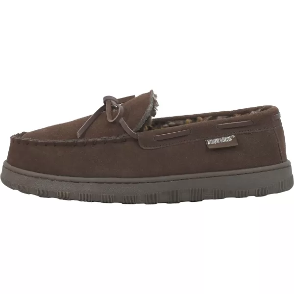 MUK LUKS Mens Paul Suede Moccasin SlipperBrown Buffalo