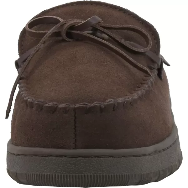 MUK LUKS Mens Paul Suede Moccasin SlipperBrown Buffalo