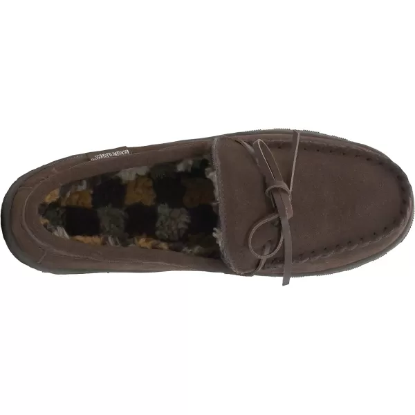 MUK LUKS Mens Paul Suede Moccasin SlipperBrown Buffalo