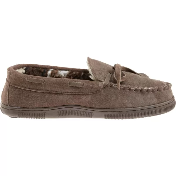 MUK LUKS Mens Paul Suede Moccasin SlipperChocolate