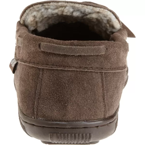 MUK LUKS Mens Paul Suede Moccasin SlipperChocolate