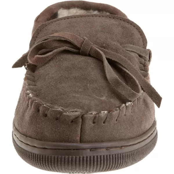 MUK LUKS Mens Paul Suede Moccasin SlipperChocolate