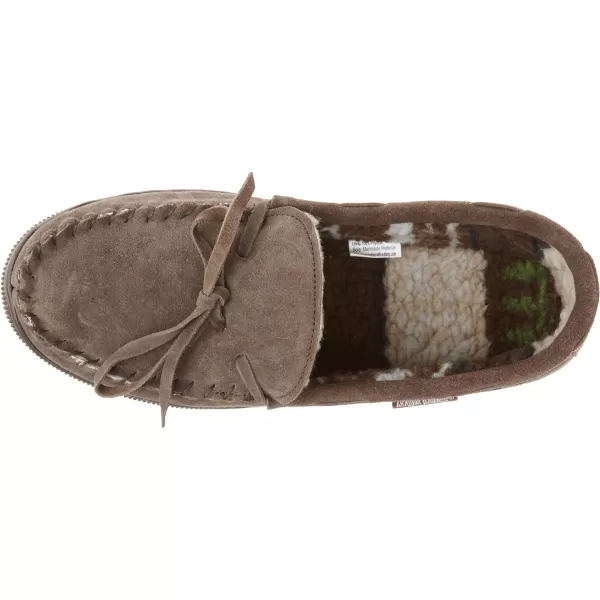 MUK LUKS Mens Paul Suede Moccasin SlipperChocolate