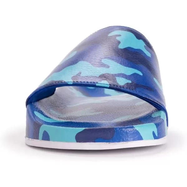 MUK LUKS Mens Pool Limbo Slide SandalNavy Camo