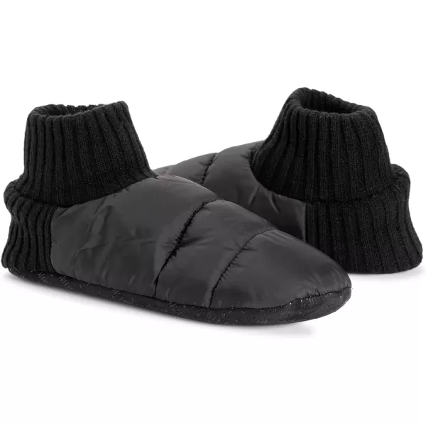 MUK LUKS Mens Quilted Slipper BootiesEbony