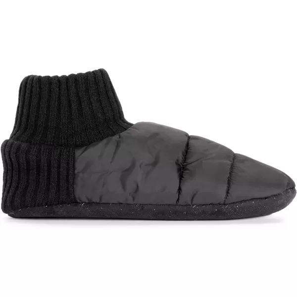 MUK LUKS Mens Quilted Slipper BootiesEbony