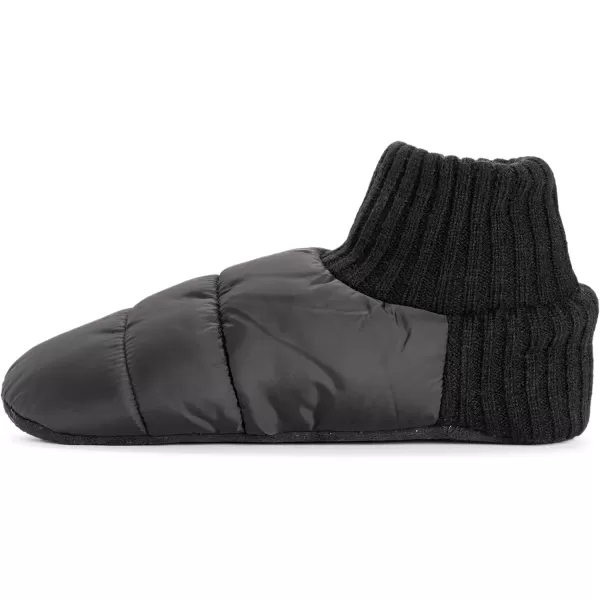 MUK LUKS Mens Quilted Slipper BootiesEbony