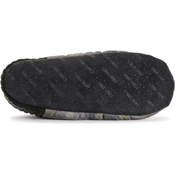 MUK LUKS Mens Quilted Slipper BootiesGreen Camoflage