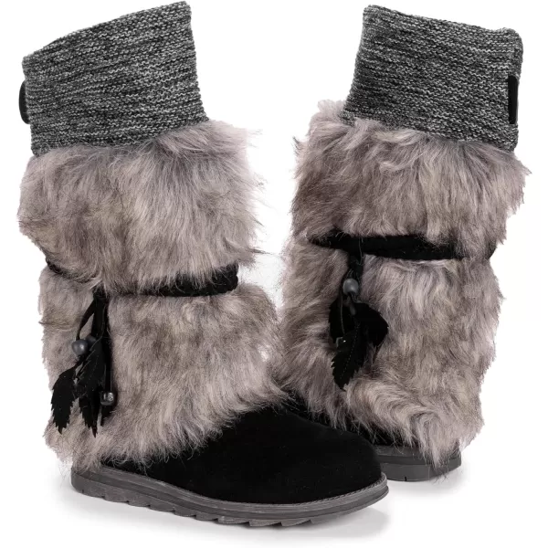 MUK LUKS Mens Sigrid Leela Fashion BootEbony