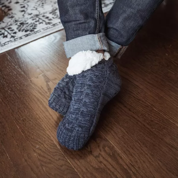 MUK LUKS Mens Slipper Socks CasualDark Sapphire