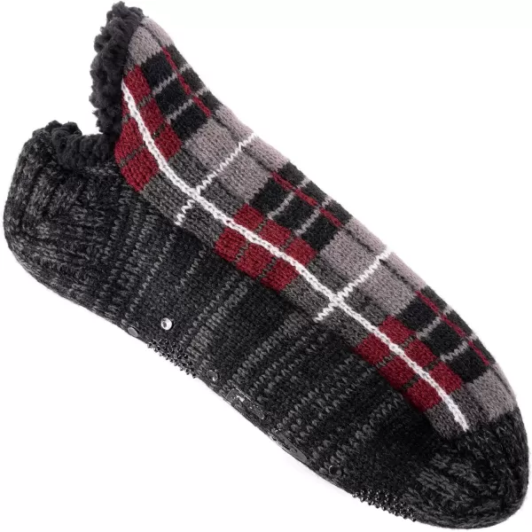 MUK LUKS Mens Slipper Socks CasualEbony Grey