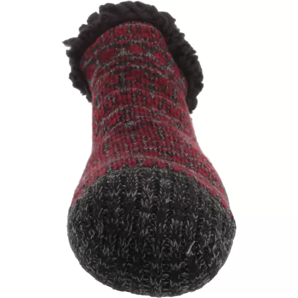 MUK LUKS Mens Slipper Socks CasualEbonyRed