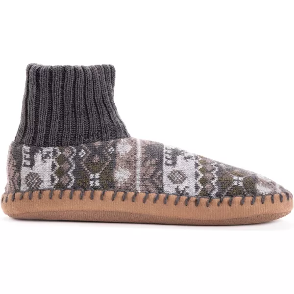 MUK LUKS Mens Slipper Socks CasualFossil