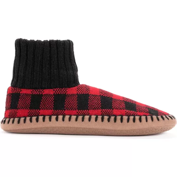 MUK LUKS Mens Slipper Socks CasualRedBlack