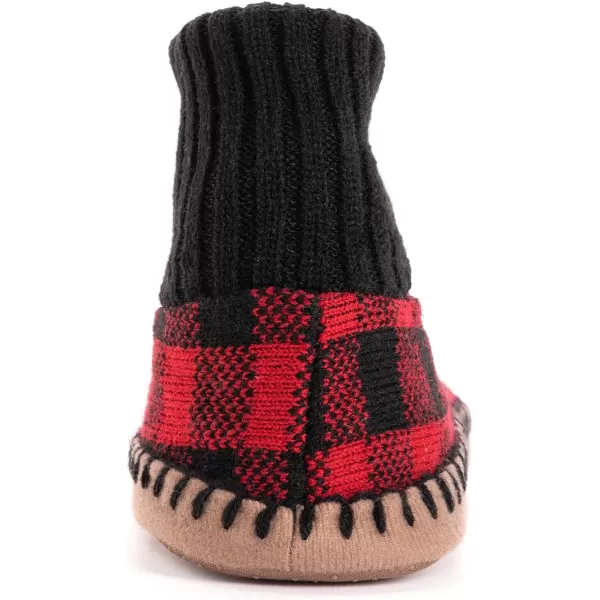 MUK LUKS Mens Slipper Socks CasualRedBlack