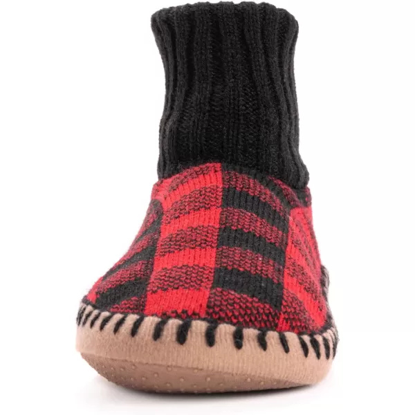 MUK LUKS Mens Slipper Socks CasualRedBlack