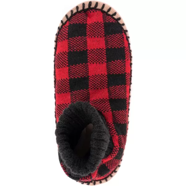 MUK LUKS Mens Slipper Socks CasualRedBlack