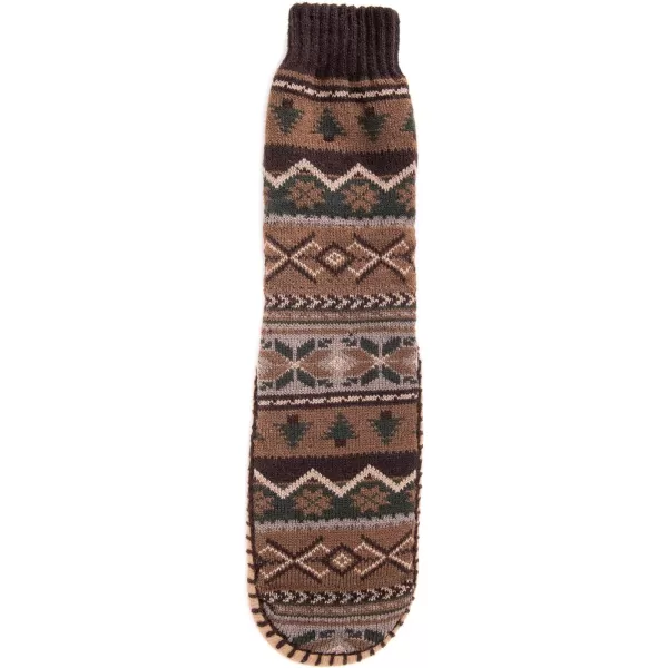 MUK LUKS Mens Slipper SocksBrown