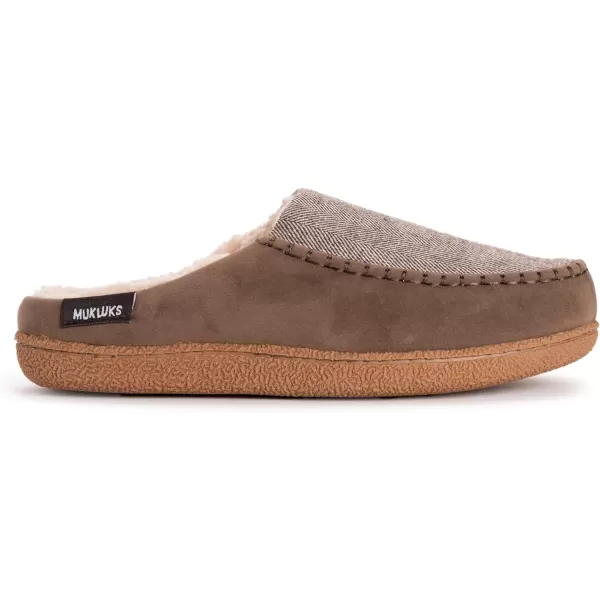 MUK LUKS Mens Staughton Clog SlippersTaupe