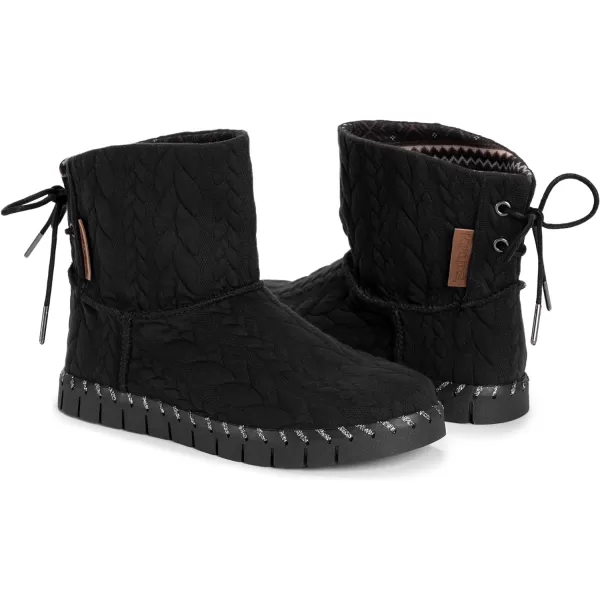 MUK LUKS Mens Womens Flexi Hoboken Boot FashionBlack