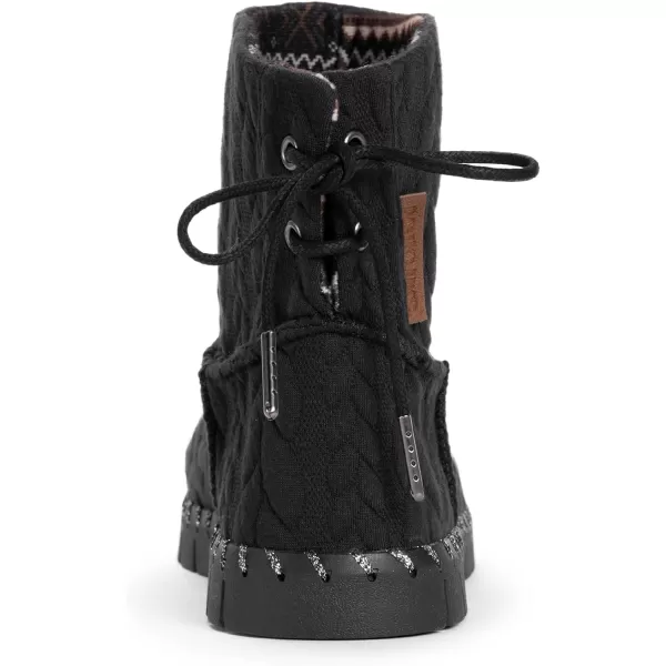 MUK LUKS Mens Womens Flexi Hoboken Boot FashionBlack