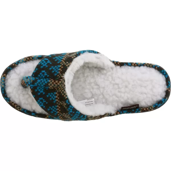 MUK LUKS Mosaic Knit Muk Luk ThongTurquoise