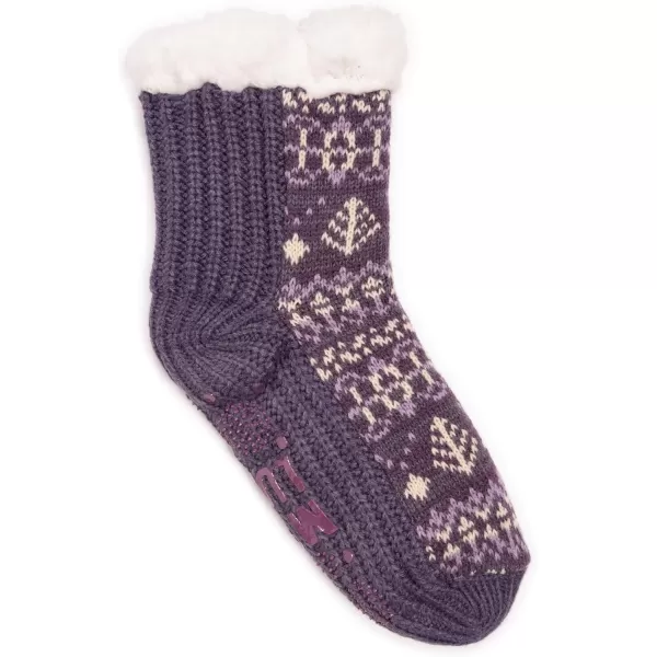 MUK LUKS Pieced Cabin Sox 1 Pair Pack Womens SocksMystical Forest