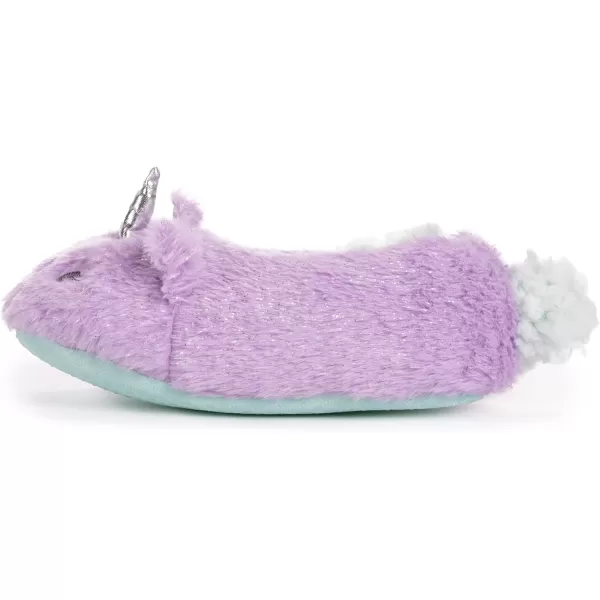 MUK LUKS UnisexChild Girls Zoo Friends SlipperLavender Unicorn